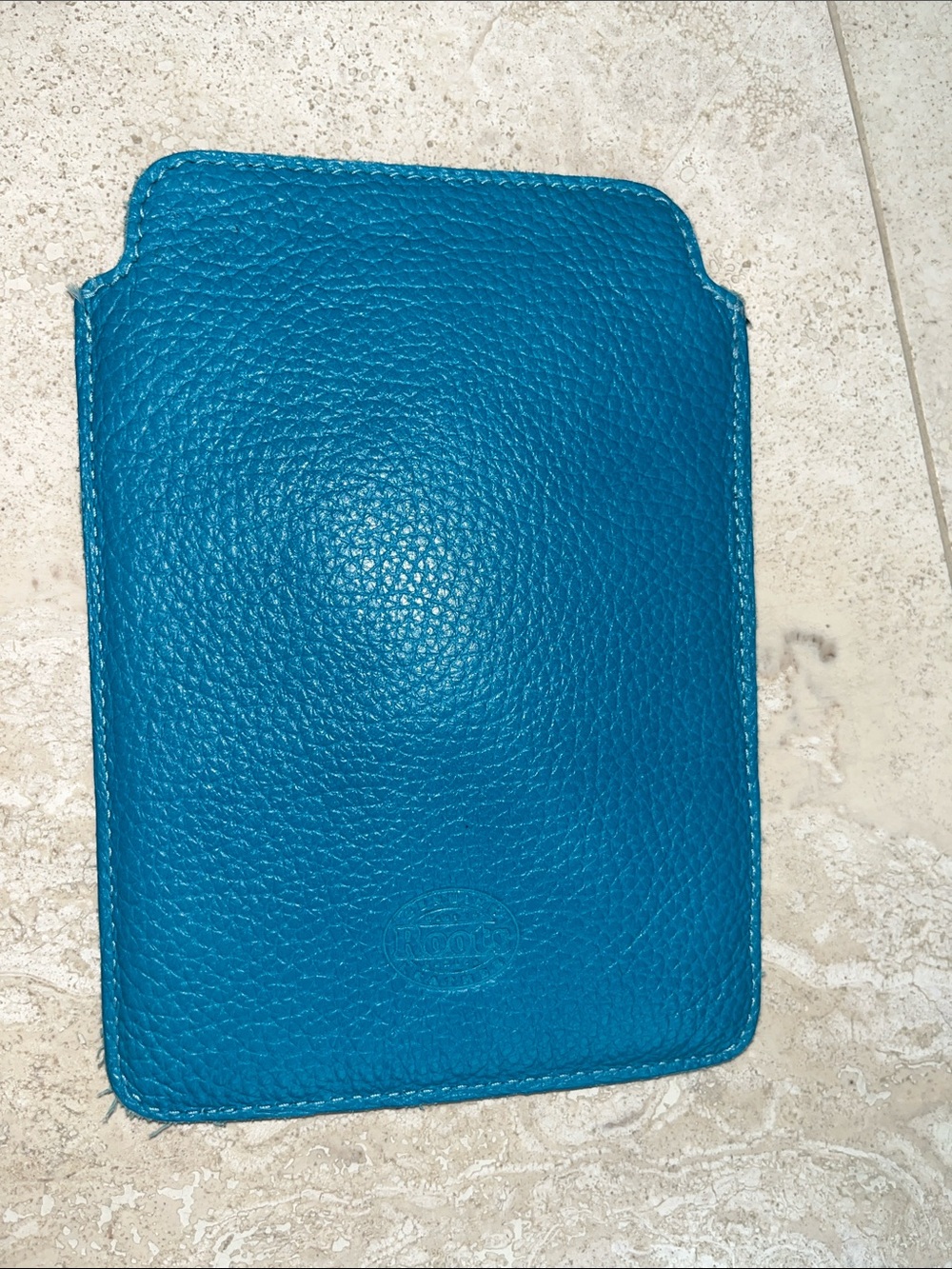 Roots Teal Pebbled Leather Kobo Sleeve Holder